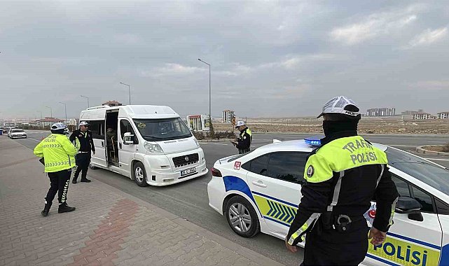 Karaman'da okul servislerine yönelik denetimler devam ediyor