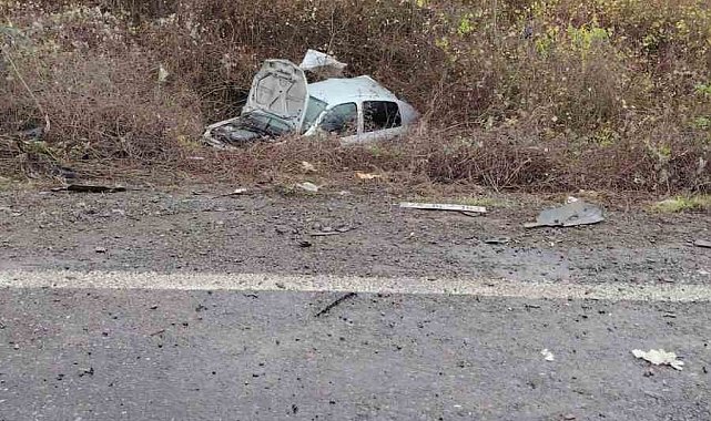 Karşı şeride geçen otomobil ticari araçla çarpıştı: 1 yaralı