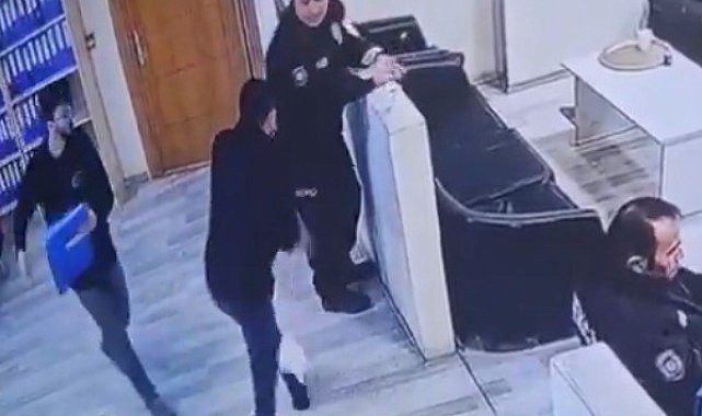 Kartal'da polis merkezinde bir şahıs bekçiye saldırarak silahını almaya çalıştı