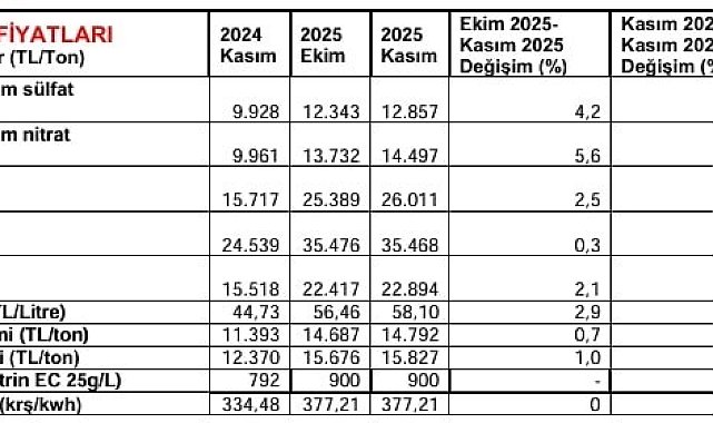 Kasım ayında 24 market ürününde fiyat düşüşü gözlemlendi