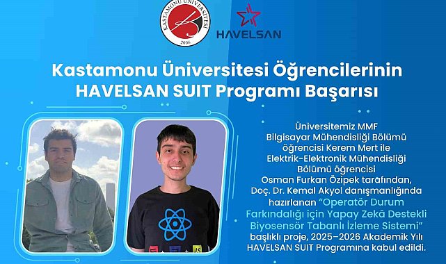Kastamonu Üniversitesi öğrencilerinin projesi HAVELSAN SUIT'e kabul edildi