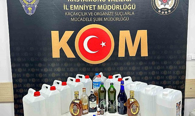 Kastamonu'da kaçak içki operasyonu