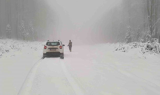 Kastamonu'da kar yağışı etkili oldu