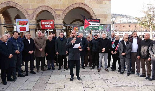Kastamonu'da vatandaşlar Filistin için ses yükseltti