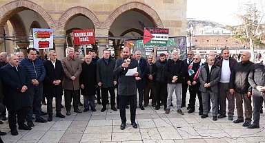 Kastamonu'da vatandaşlar Filistin için ses yükseltti