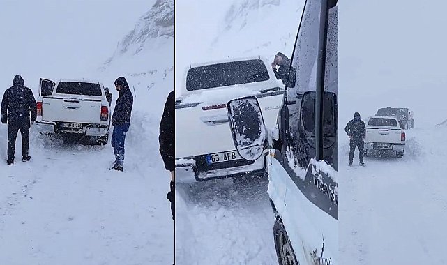 Kayak merkezi yolunda mahsur kalanlar kurtarıldı
