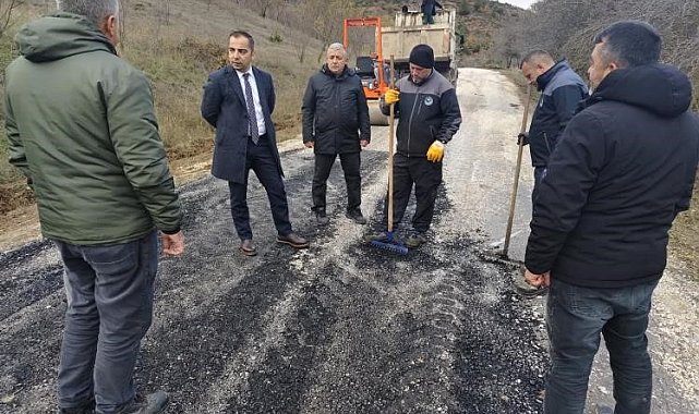 Kaymakam Uçar, Yenipazar'da yol onarım çalışmalarını inceledi