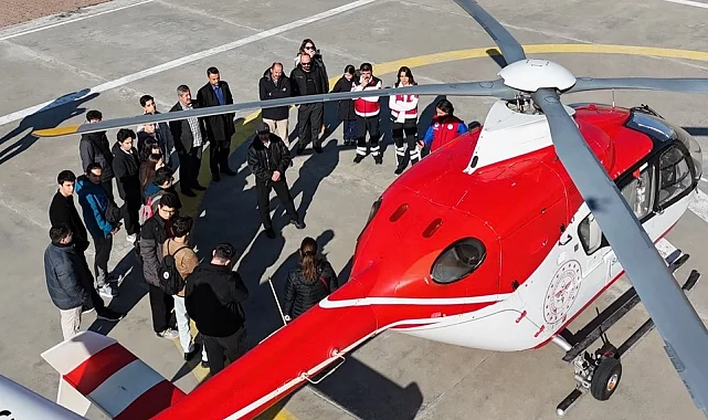 Kayseri Bilişim Akademisi öğrencileri şehri helikopterle inceledi