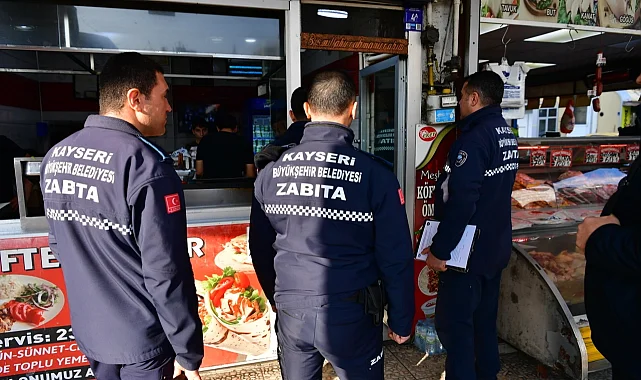 Kayseri zabıtadan işletmelere denetim