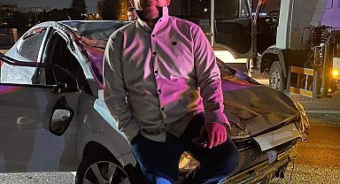 Kazadan yara almadan kurtuldum pozu