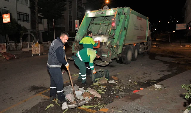 Keçiören'de pazar sonrası hijyen seferberliği