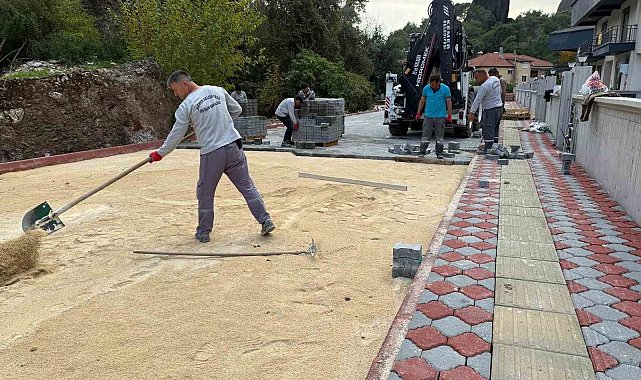 Kemer Kuzdere'de iki sokak arasındaki altyapı çalışmaları tamamlandı