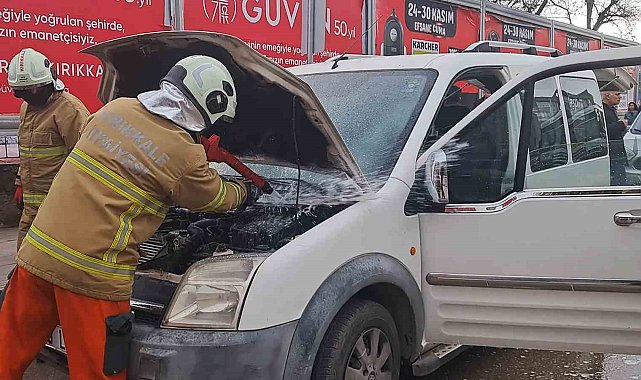 Kırıkkale'de araç yangını