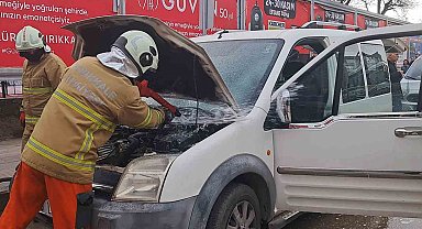 Kırıkkale'de araç yangını
