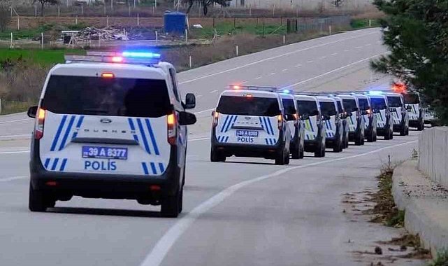 Kırklareli'nde Emniyet teşkilatına 64 yeni araç