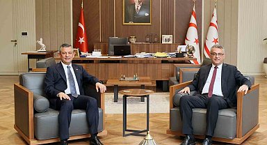 KKTC Cumhurbaşkanı Erhürman, CHP Genel Başkanı Özel'i kabul etti