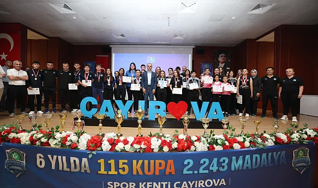 Kocaeli Çayırova'da 2025'te 354 madalya 14 kupa