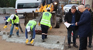 Kocaeli Gebze'de üstyapı çalışmalarını yerinde incelendi