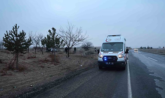 Kontrolden çıkan hafif ticari araç takla attı: 1 yaralı