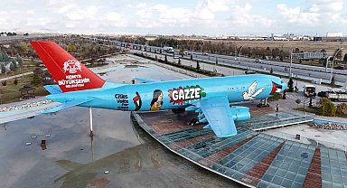 Konya Büyükşehir, şehre gelenleri "Gazze" mesajıyla karşılıyor