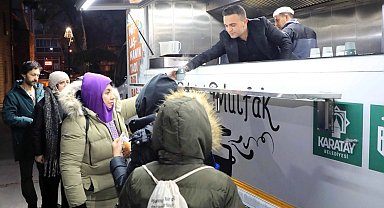 Konya Karatay'da Şeb-i Arus'a özel çorba ikramı