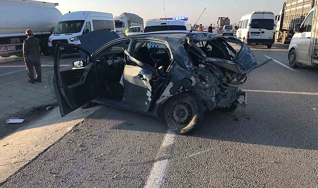 Konya'da üç araçlı zincirleme kaza: 1 yaralı