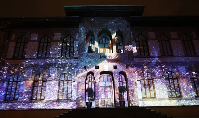 Konya'da tarihi binada video mapping gösterisi