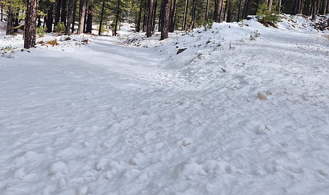Köyceğiz Sandras Dağı karla kaplandı