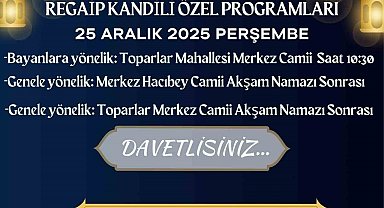 Köyceğiz'de Regaip Kandili nedeniyle özel programlar düzenlenecek