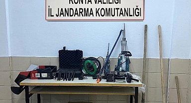 Kulu'da kaçak kazı yapan 8 kişi yakalandı