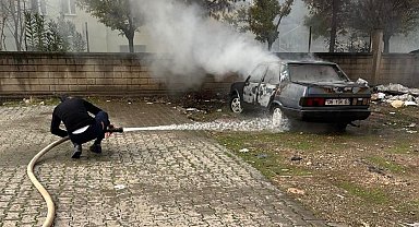 Kurtalan'da araç alev topuna döndü