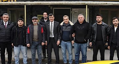 Kütahya'da Başkan Kahveci'den taksi duraklarına ziyaret