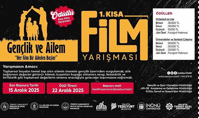 Malatya'da 1. Kısa Film Festivali'nde son başvuru 15 Aralık
