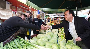 Manisa Büyükşehir'den Karaköy Pazarı ziyareti
