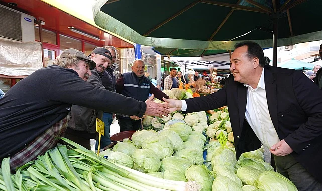 Manisa Büyükşehir'den Karaköy Pazarı ziyareti