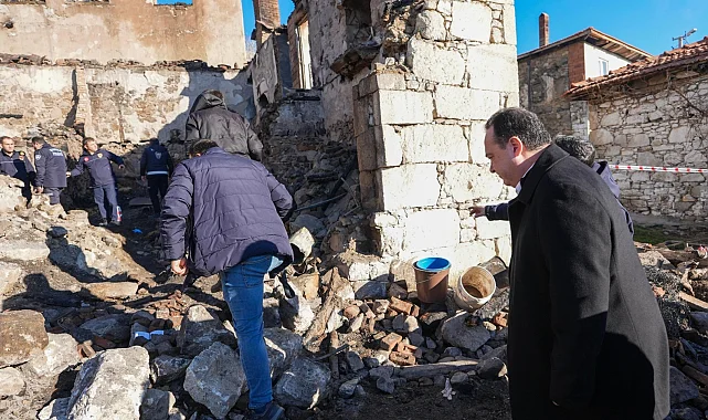 Manisa'da Başkan Dutlulu yangın bölgesinde