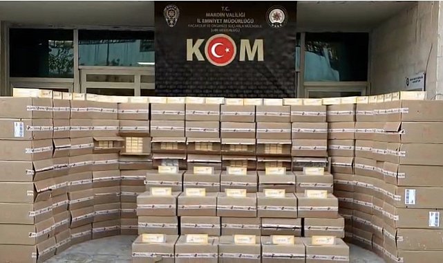 Mardin'de 78 bin paket kaçak sigara ele geçirildi