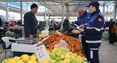 Menteşe Belediye Zabıtasından etiket denetimi