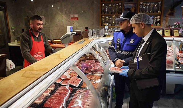 Menteşe'de zincir market ve kasaplara kapsamlı gıda denetimi