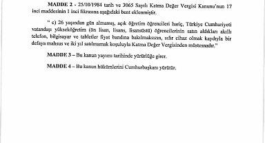 MHP'li Özdemir: "Üniversite öğrencilerinin alacakları elektronik cihazlarda kısıtlama olmaksızın ÖTV'den muaf tutulmalarına dair kanun teklifimizi meclise sunduk"