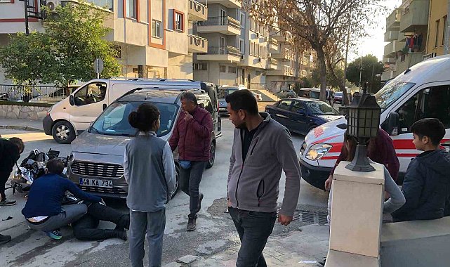 Milas'ta ticari araç ile çarpışan motosiklet sürücüsü yaralandı