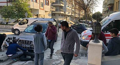 Milas'ta ticari araç ile çarpışan motosiklet sürücüsü yaralandı