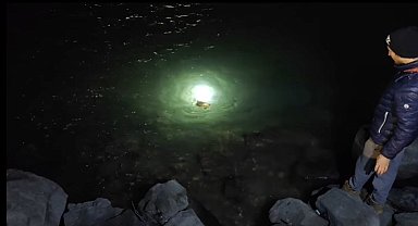 Misina ve ipe dolanan caretta carettanın yardımına vatandaşlar yetişti