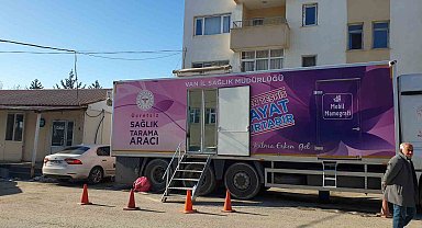 Mobil kanser tarama aracı Başkale'de