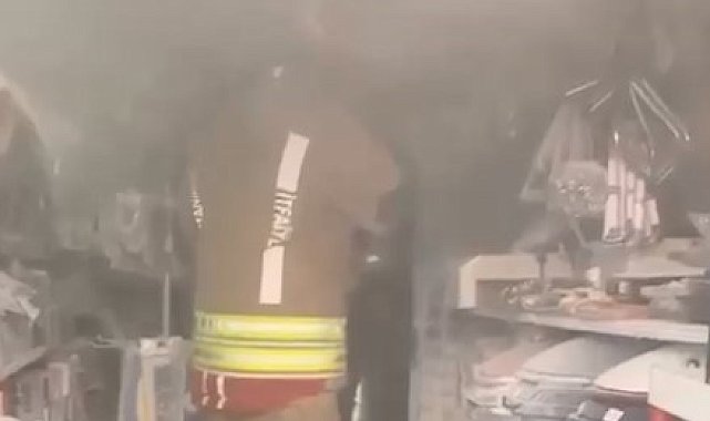 Motosiklet tamirhanesinde çıkan yangın söndürüldü