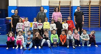 Muğla'da Anasınıfı öğrencileri cimnastikle spora ilk adım dedi