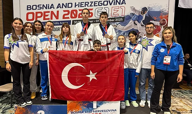 Muğlalı tekvandocular Bosna Hersek'te madalyaları topladı