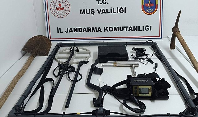 Muş'ta kaçak kazı operasyonu: 4 kişi gözaltına alındı