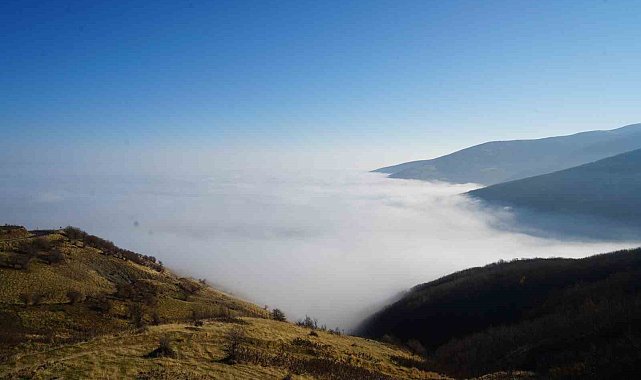 Muş'ta sis ovayı kapladı: Kartpostallık manzaralar oluştu