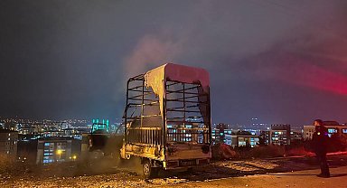 Niğde'de park halindeki kamyonette yangın çıktı